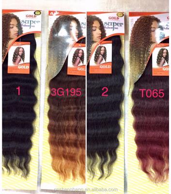 China Wholesale super synthetic hair weave120gr original brand synthetic gold hair weave x-ring weave for sale