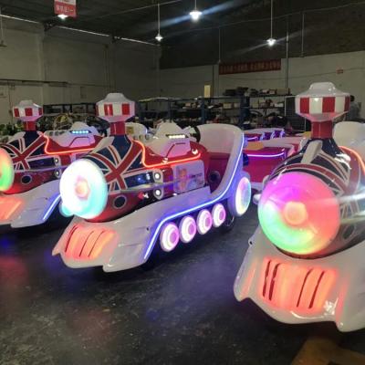 China Fiberglass Amusement Park Shopping Mall Sightseeing Battery Operated Kids Electric Trackless Train for sale