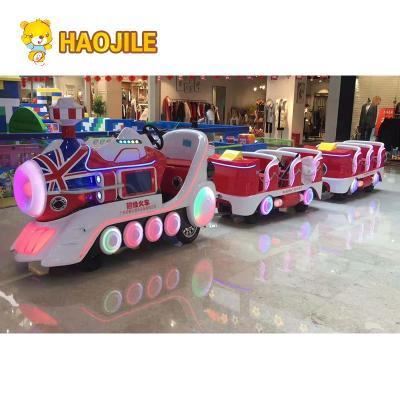 China Fiberglass Amusement Park CCTV Camera LCD Screen Children Train Rides For Sale Electric Trackless Train for sale