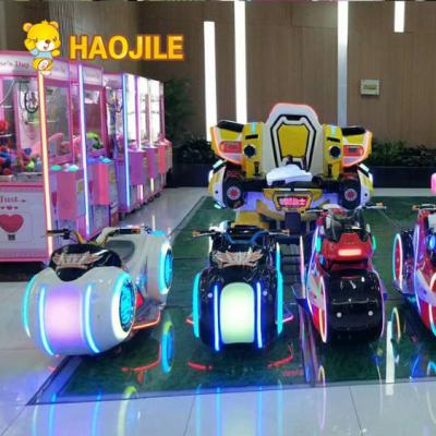 China Anti-collision Commercial Fiberglass Amusement Park Child Ride On Motorbike For Sale for sale