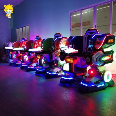 China Guangzhou Panyu factory direct amusement park battery operated robot fiberglass rides children to wrestle king walking robot for sale