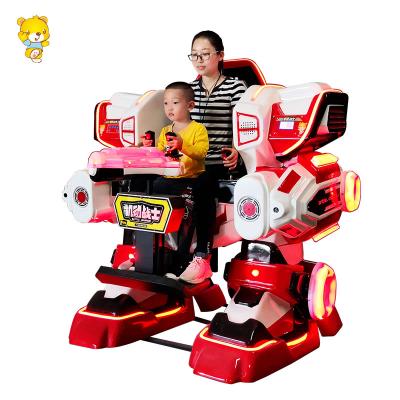 China Fiberglass amusement robot battery robot arm amusement electronic walking ride for sale