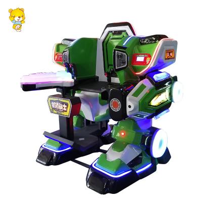 China Fiberglass Amusement Park 360 Degree Radar Alert Robot Game Machine Battle King Electric Walking Robot for sale