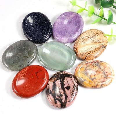 China Wholesale Custom Natural Crystal Massage Therapy Stone Folk Art Healing Worry Stones Oval Thumb Teiki for sale