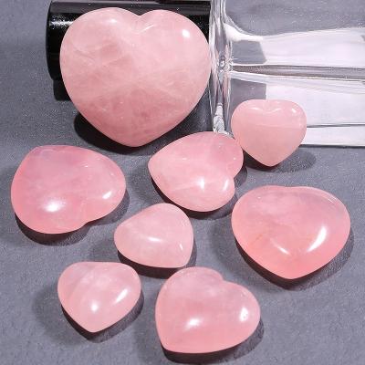 China Wholesale Stones Rose Quartz Crystal Heart Natural Dark Gemstone Healing Bulk Crystals Custom Made From Europe for sale