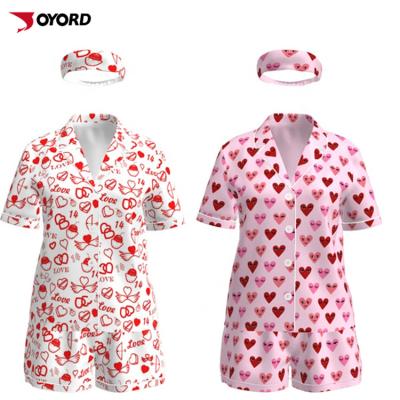 China 2021 billion new beautiful pink adult sets high quality QUICK DRY fashion kids pajamas sleepwear valentines pjymas sets QUICK DRY for sale