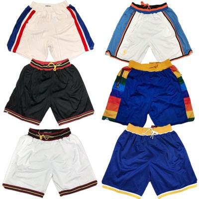 China 30 America USA Teams Breathable Men's High Quality Antibacterial Mesh Shorts Embroidered Pocket Basketball Shorts for sale