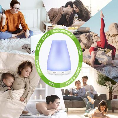 China Cool Household Aromatherapy Diffuser Mist Humidifier 7 Colors Lights 2 Auto Mist Mode Essential Oil Diffuser For Home Office Room for sale