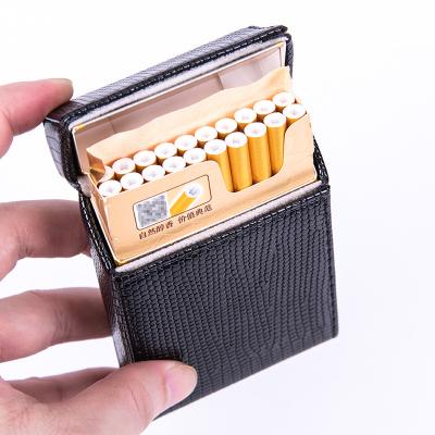 China Recyclable Leather PU Men Cigarette Holder Men Fashion Cigarette Box Case for sale