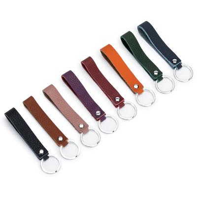 China Fashion Top Layer Whip Key Chain Leather Key FOB Holder for sale