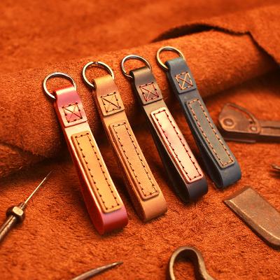 China Fashion Genuine Leather Handmade Key Chain Support Customize With LOGO Key Chains for sale