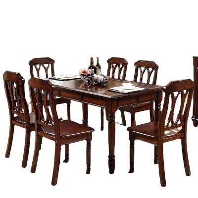 China 6 Person Wooden Multi Dining Table Chairs Modern Living Room Table for sale