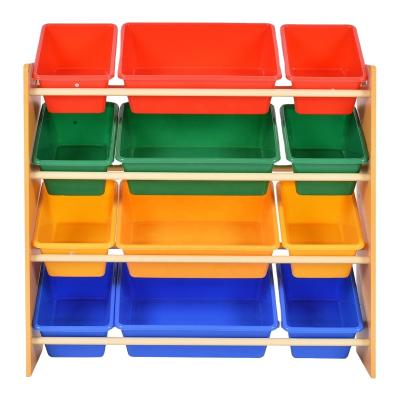 China Viable Kids Toy Storage Wooden Best Seller Floor Stand Plastic Storage Box for sale