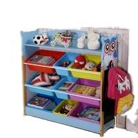 China Storage Cabinet Contemporary Wooden Shelf Bins Plastic Cartoon Shape For Kids Furniture for sale