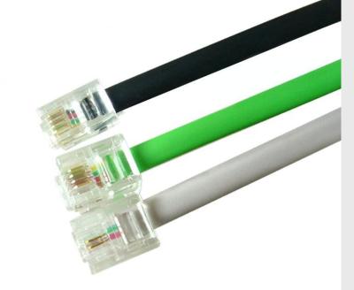 China Hot Sale Rj11 6p4c Plug Flat Cable Fpc Telephone Product Fax/Position SPC-PBX Telephone Cable For Communication for sale