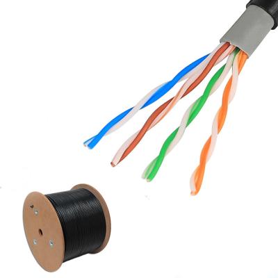 China Customized high quality outdoor unshielded PC cable 23awg cat5e LAN cat5e waterproof cable for sale