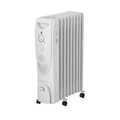 China Household 7/9/11/13 Fins Filled Radiator Oil Heater With 3 Heat Settings , Quiet Portable Electric Heater for sale