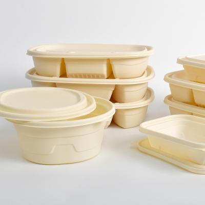 China Eco-friendly Biodegradable Bagasse Sugar Cane Salad Bowl With Lid Food Container for sale