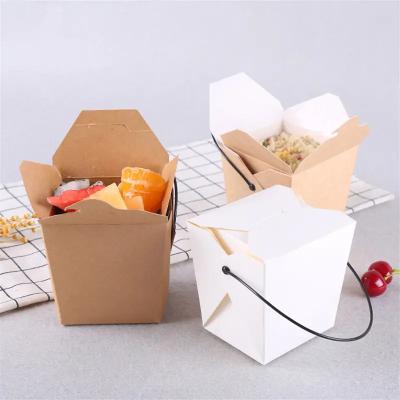 China Recyclable box for oriental dishes and pasta/noodle box/kebab box 500ml wrapping paper for sale