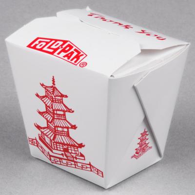 China Eco Friendly Recycled Materials Square Pagoda Chinese Paper Bucket / Asian Microwavable Paper Takeout Container Food for sale