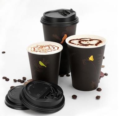 China Custom Recyclable Paper Cup 8oz/12oz/16oz Single Wall Disposable Paper Cardboard Coffee Cup for sale