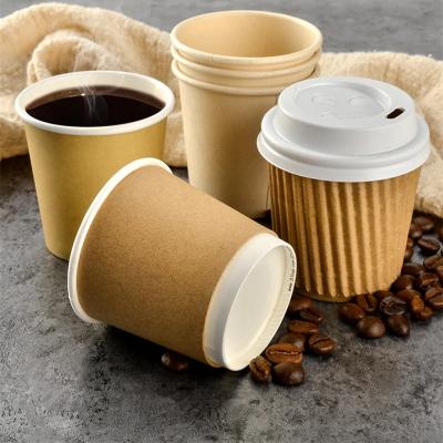 China Recyclable Thick Paper Hot Cups Insulated Double Wall Recyclable No Sleeves Travel Paper Cups For Hot Drinks 12 Ounce Double Cup for sale