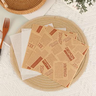 China Greaseproof Food Waxed Burger Coating Sandwich Wrapping Paper Wrapped for sale