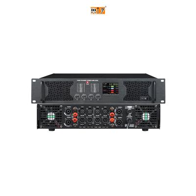 China Stage/church/home/outside activity DC4.6 4 Channel Power Amplifier 600 Watts Power Amplifier 2U Amplifier Karaoke Power for sale