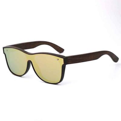 China RTS New Arrival Vintage One Piece Men Driving Polarized UV 400 Shaded Wooden Sunglasses 2022 Fashion for sale