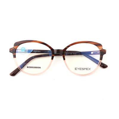 China Single Vision Handmade Acetate With Men Running Square Metal Frame Full Optical Glasses Frame Lamination Process Optics for sale