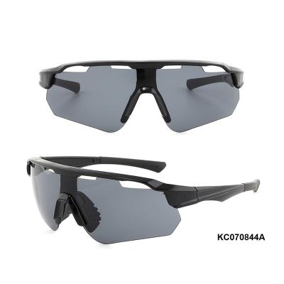 China Sports Sunglasses 2021 Fashionable Mirror Blue Lens OEM Fashion Sports Cycling Sunglasses for sale