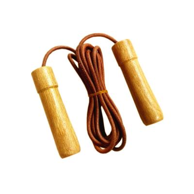 China Speed ​​Jump Forming Top Quality Handle Jump Rope Wholesale Leather Wooden Jump Ropes for sale