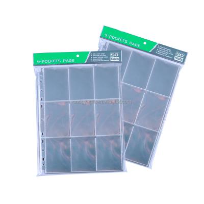 China 11/3 Holes 9 Grids 2021 3 Inch Hot-selling Photo Albums Collect Book Game Trading Cards Stamp Album Highly Transparent Album for sale