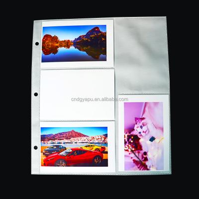 China White photo pocket five-compartment five-compartment style photo album 4*6 inch lychee multi-card pocket ultrasonic pressed double-sided photo collection book for sale