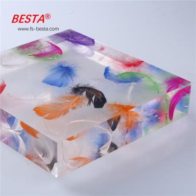 China Veer gegoten 15 mm acrylplaat Hoogglans decoratief plexiglas voor kasten Te koop