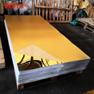 China Wear Resistance Acrylic Silver Mirror Sheet 2mm Gold Metallic Acrylic Sheet for sale