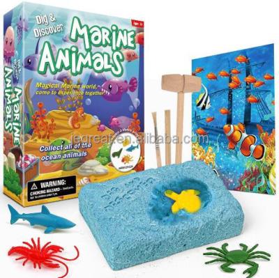 China Develop Fantasy Excavation Kit Wholesale New Dig and Discover Marine Animals Dig Kit for Kids for sale