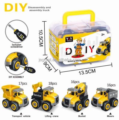 China Expand Practical Capacity DIY Construction Truck Vehicles Toys Disassemble Truck Game Set For Kids for sale