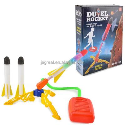 China Foam rocket+Launcher Stand Toy Rocket Launcher for Kids with 3pcs Light Foam Rocket and Sturdy Launcher Stand with Foot Launch Platform for sale