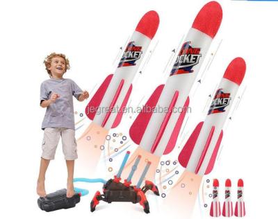 China Foam Rocket+Launcher Toy Rocket Launcher Outdoor Amazon Best Seller 2021 For Boys And Girls for sale