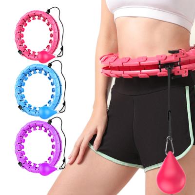 China 2021 New Product Ideas Hoola Weighted Hoola Weighted Circle 2 Circle In The Abdomen 1 Smart Circles Fitness Weight Loss With Gravity Ball 360 Degree Massage for sale