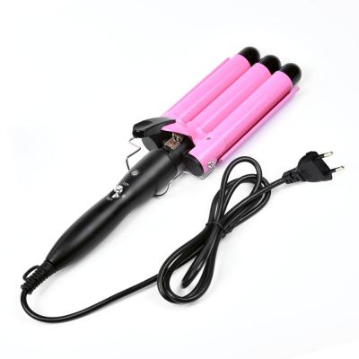 China Safety Top Selling 3 Barrel Professional Hesitate Equipment Hair Salon Tool Magic Hair Curler For Deep Waves for sale