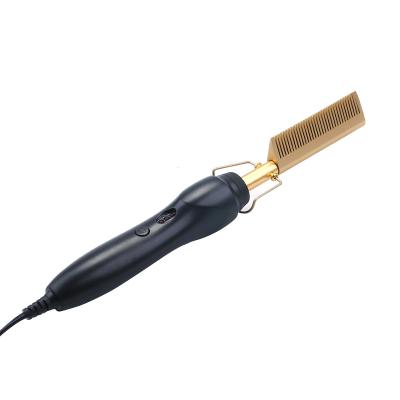 China High Heat Hot Press Safety Hot Sale Comb Hair Curling Straightener Pressing Electric Hot Comb for sale