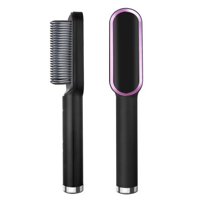 China Safety Hair Straightener Sweep Ceramic Heating Hair Straightening Brush Anti-scald Effective Hair Comb for sale