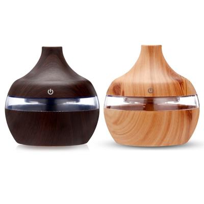 China Simple Design Original Aromatherapy Humidifier 300ml Wood Grain Air Humidification+Light Aroma Diffuser Essential Oil Diffuser for Home Hotel Office for sale