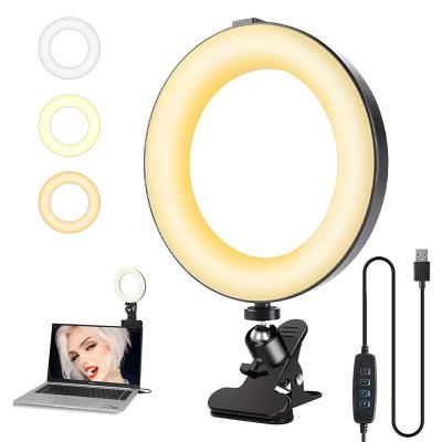 China Video Studio Shooting Portable 360 ​​Degree Rotation Circle Lights 3 Modes And Video Conferencing 6