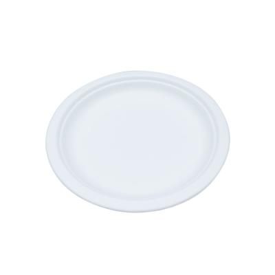 China Food Grade Disposable Disposable Dish , Sugarance Eco - Friendly Biodegradable Round Dish for sale