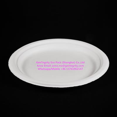 China Cellulose bagasse biodegradable flat plates pulp 23 cm 50 pcs P013 Piatti piani biodegradabili in polpa di cellulosa 23 cm (pz 50.) for sale