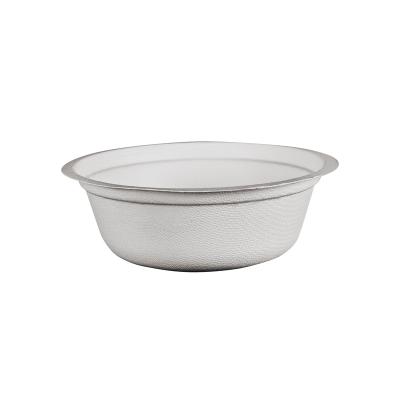 China Disposable White Disposable Paper Bowl, Sugarcane Salad Bowl Biodegradable Takeout Soup Bowl for sale