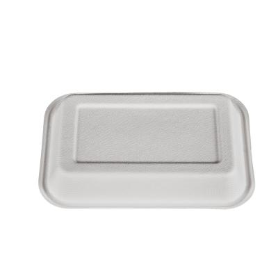 China 12oz Disposable Biodegradable Fruit And Vegetable Tray With Disposable Meal Tray Hospital Food Tray for sale